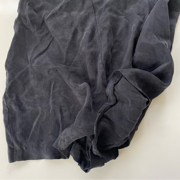 ZARA Women's Black Lyocell Tencel Drapey Pleated Romper Shoulder Straps Size XS - Picture 8 of 11